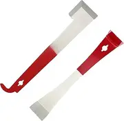 Kasteco 2 Pack Steel Beekeeping Hive Tool Hive Scraper Tool Bee Frame Lifter and Scraper Equipment for Beekeepers, 2 Types