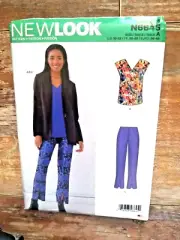 New Look Sewing Pattern 6645 Misses Unlined Jacket Top Pants Sizes 10-22 Uncut