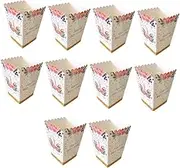 FELTECHELECTR Party Treat Boxes 10pcs Popcorn Candy Containers Birthday Celebration Supplies Tableware