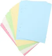 SHOWERORO 5 Binder Refills Paper Planner Inserts 50 Sheets Loose Leaf Notebook Paper Easy to Turn Clean Surface Multi-purpose Simple Installati