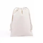 10x Tote Gift Bag Calico Bags Linen 8x10cm Drawstring Storage Bags
