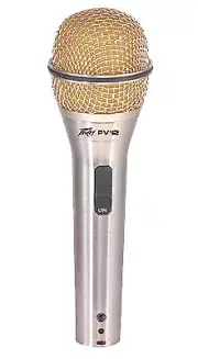 Peavy PVI 2G 1/4 Dynamic Mic Gold With Carrying Pouch Clip & Cable 593490 New