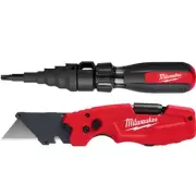 7-In-1 Conduit Reaming Multi-Bit Screwdriver with FASTBACK 6-In-1 Folding Knife