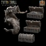 Tytantroll Miniatures - Chest Mimic Bundle (4 Minis) - D&D - Base Included