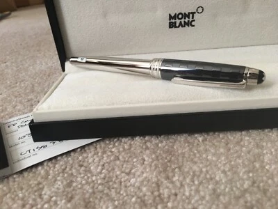 Montblanc Meisterstuck Solitaire Ceramics Black Prisma Fountain Pen 144 23779 FP