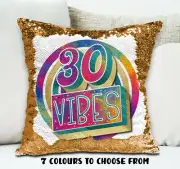 30th Birthday Cushion Cover Sequin Throw Pillow
