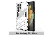 For Galaxy S22 Ultra 5G Stand Case Protector Shockproof Heavy Duty Cover-For Galaxy S22 Ultra-White