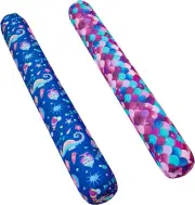 Inflatable Swim Pool Noodles, 2 Pack Soft Fabric Covered Large Noodles, Ultra-Co