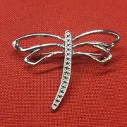 Dragonfly Pin Brooch Silvertone
