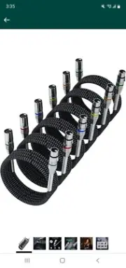 FIBBR XLR Cable Braided 25ft-6 Pack, Microphone Cable Male to Female XLR Audio