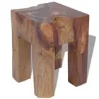 Wooden Stool Handmade Footstool Side Table Unique Style Rustic Home Furniture