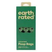 Earth Rated Dog Poop Bags Refill Rolls - Unscented 315 Bags