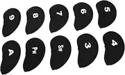 Sosoport 10pcs Set Golf Iron Headcovers Durable Cloth Golf Club Protection with Numbered Tags for Easy Identification Thick Iron Specific Design for Optimal Club Safety