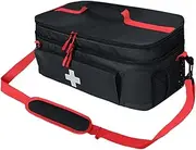 Perfeclan First Aid Bag Home Medical Kits Detachable Strap Lightweight Drug Carry Case Medical Storage Bag for Gym Office Emergency Car