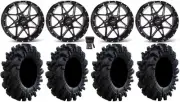 ITP Tornado 14" Wheels Bk 26.5" Intimidator Tires Polaris RZR XP 1000 / PRO XP