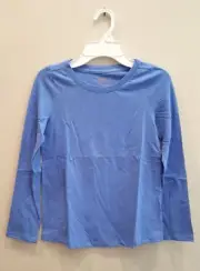 Girls' Cat & Jack Sea Ship Blue Long Sleeve Shirt, Medium Plus