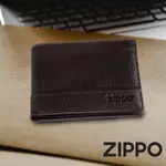 ZIPPO 棕色牛皮三折皮夾(常規款) 皮件皮夾 錢包 皮包 男生皮夾 男士短夾 真皮皮夾 牛皮皮夾 2006053