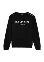 Balmain Kids Logo-embroidered Cotton Sweatshirt (12-14 Years) - Black - 12YR (12 Years) 12YR (12 years)