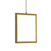 Vencha Dahli Modern Metal Square Single 1 Light LED Pendant Light