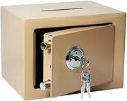 Safe Home safe Safe Box Steel Security Safe And Lock With Electronic Keypad Fireproof Home Dual System Secure Cash Jewelry(B Gold)