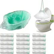 WEZCHUGHAOL 150PCS Toilet Seat Cleaning Bag, Travel Potty Liners, Portable Universal Potty Trainer LinersDisposable Traning Toilet Seat Bin Bags with Drawstring (16.5" x 9.45"Inch)
