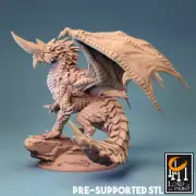 Ancient Elder Blue Dragon miniature D&D Pathfinder RPG