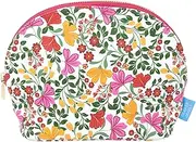 [Draper James] Essentials Pouch, Versatile Zippered Pouch for Makeup, Pens, Phone Chargers, and Daily Essentials, Stylish Compact Bag, Coneflower Pink, Coneflower Pink, Classic