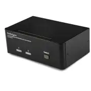 StarTech 2 Port Dual DisplayPort KVM Switch USB Audio HotKey No Cable