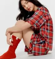 WOMENS SIZE 16 PETER ALEXANDER RED TARTAN PJS IN BOX - BRAND NEW