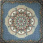 Quilt Kit Woodlands Paper Piece Lemoyne Star With Feathered Diamonds Top & Bind