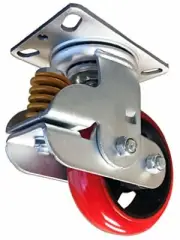 Spring Loaded Swivel Caster (1 Piece) - 6" x 2" Super Shock Absorber Caster - 80