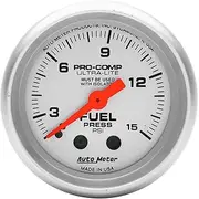 Autometer 2-1/16" Fuel Pressure, 0-15 PSI, Mechanical, Ultra-Lite (4311)