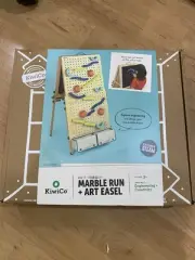 KiwiCo 4-in-1 Marble Run + Art Easel for Kids Ages 3+ Wooden Gameboard Set