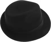 [LIFKOME] Luxury Vintage Style Fedora Hat Women's Wool Warm Hat Detailed Craftsmanship for Parties Cosplay Black