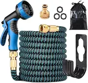 Expandable Garden Hose, 10-Pattern Hose Nozzle, Tangle-Free, Flexible & Lightweight for Car Washing, Watering Plants, and More – Made with Durable ABS Plastic – Space-Saving & Easy to Store (15m)