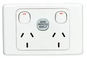 CLIPSAL 2025SF - Surge Protected 10A Double GPO - 2000 Series