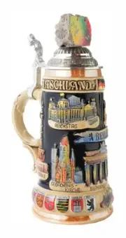 German Beer Stein Berlin Panorama Stein, wallpiece .. KI 309-BM 0,75L Berlin NEW