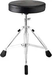G Ganen Thick Padded Foldable Drum Throne Saddle Stool Adjustable Height No-Slip Black