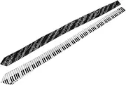 [Holibanna] 2pcs Tie Mens Student Leopard Decor Zebra Decor Men’s Party Supplies for Men Black Trim Animal Print Men Decor Man Letter Decorations Satin
