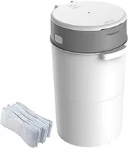 Bellababy Diaper Pail, Upgrade Baby Diaper Bin with Double Odor Locking, Includes 1 Refill (6.8m), Compact Design for Nursery