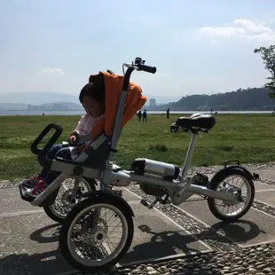 【特價清倉 下單質詢客服】雷亞7系雙人親子自行車母子車帶小孩電動變速折疊母嬰三輪車推車