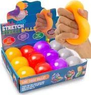 Durable Jumbo Pull & Stretch Stress Balls Sensory Toy Anxiety Relief 12 Pack!