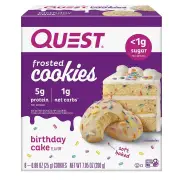 Quest Frosted Cookies - Birthday Cake Flavour 200g (25g X 8) (Expiry 24.10.2025)