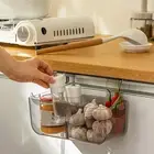 Tidy Kitchen Storage Box Fruit Condiment Solution Transparent Wall Mounted