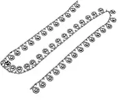 1 Yard Crystal Rhinestones Ribbon Beads Chain Applique Sewing Trim DIY Craft
