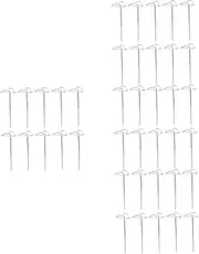 Mipcase 4sets 10pcs Vertical Barbecue Skewers Durable Stainless Steel Skewer Sticks for BBQ Grill Oven Air Fryer Versatile Cooking Accessories for Meat Vegetables 10pcs*4