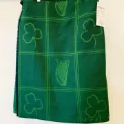 Traditional Scottish Kilt 100% Worsted Wool Harp & Shamrock