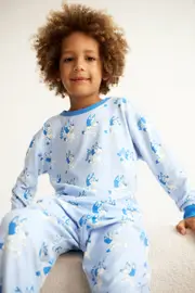[Cotton On Kids] Cotton On Kids - Bluey Long Sleeve Pyjama Set - Lcn blu dawn blue/bluey yardage 4 LCN BLU DAWN BLUE/BLUEY YARDAGE