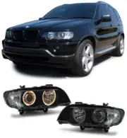 BMW X5 E53 ANGEL EYE D2S XENON H7 HEADLIGHTS HEADLAMPS 5/00-11/2003 PREFACELIFT