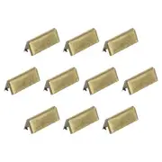 32Pcs Pinch Crimp Ends, 21mm Cord End Clasps Ribbon Crimp Ends, Bronze